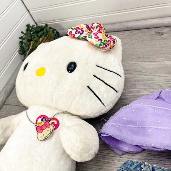 Build A Bear Sanrio Hello Kitty 35th Anniversary Plush Necklace Bow Clothes Shoe - Picture 8 of 16